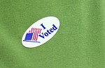 WILSON, NC - OCTOBER 18:  A voter displays the...