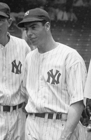 Joe DiMaggio of the New York Yankees, cropped ...