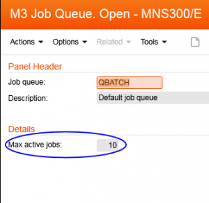 infor m3 customer order api processing batch job queue settings