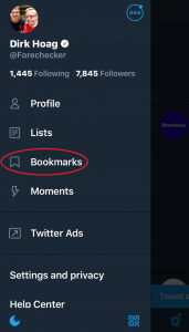 bookmarks on twitter